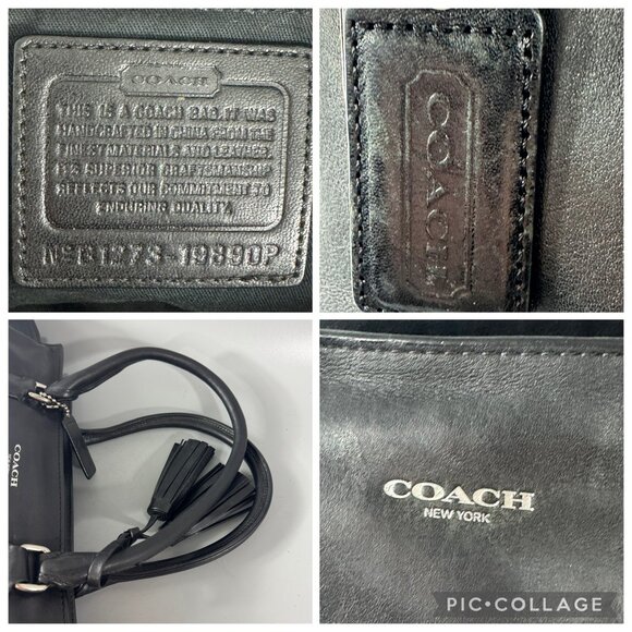 Coach # 19890P Legacy Candace Black Leather Carryall Shoulder Bag - Picture 13 of 15